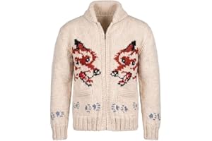 ZM ATTIRE Wolf Knitted Canadian Style Unisex Jacquard Knit Sweater