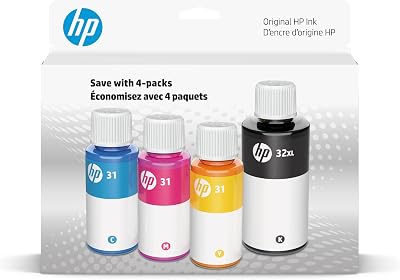 HP 31 Cyan Magenta Yellow 32XL Black Ink Cartridge Combo Pack