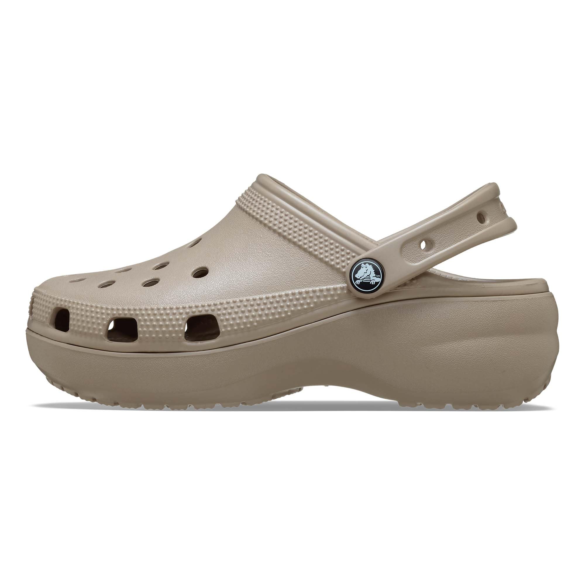 Crocs Women's Classic Platform Clog, Taupe, 7 Image Crocs Women's Classic Platform Clog, Taupe, 7 Image