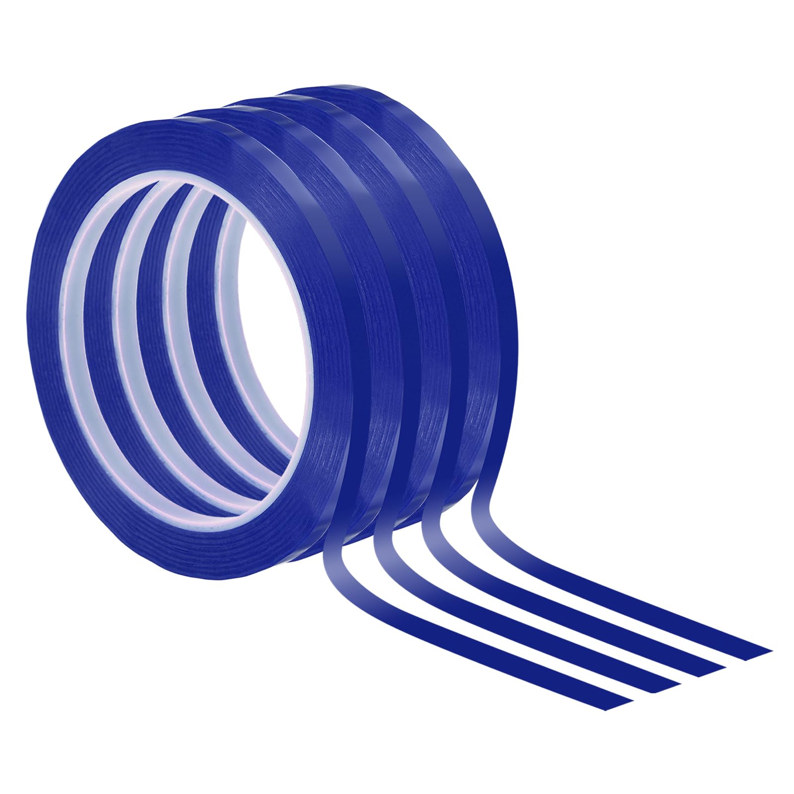 PATIKIL 1/4" Whiteboard Tape, 4 Pack Thin Dry Erase Tape for Graphic Chart Marking DIY Art, Blue