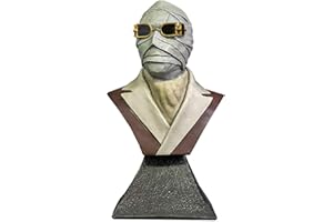 Trick Or Treat Studios 5 inch Invisible Man Universal Monsters Halloween Mini Bust Figurine Decor