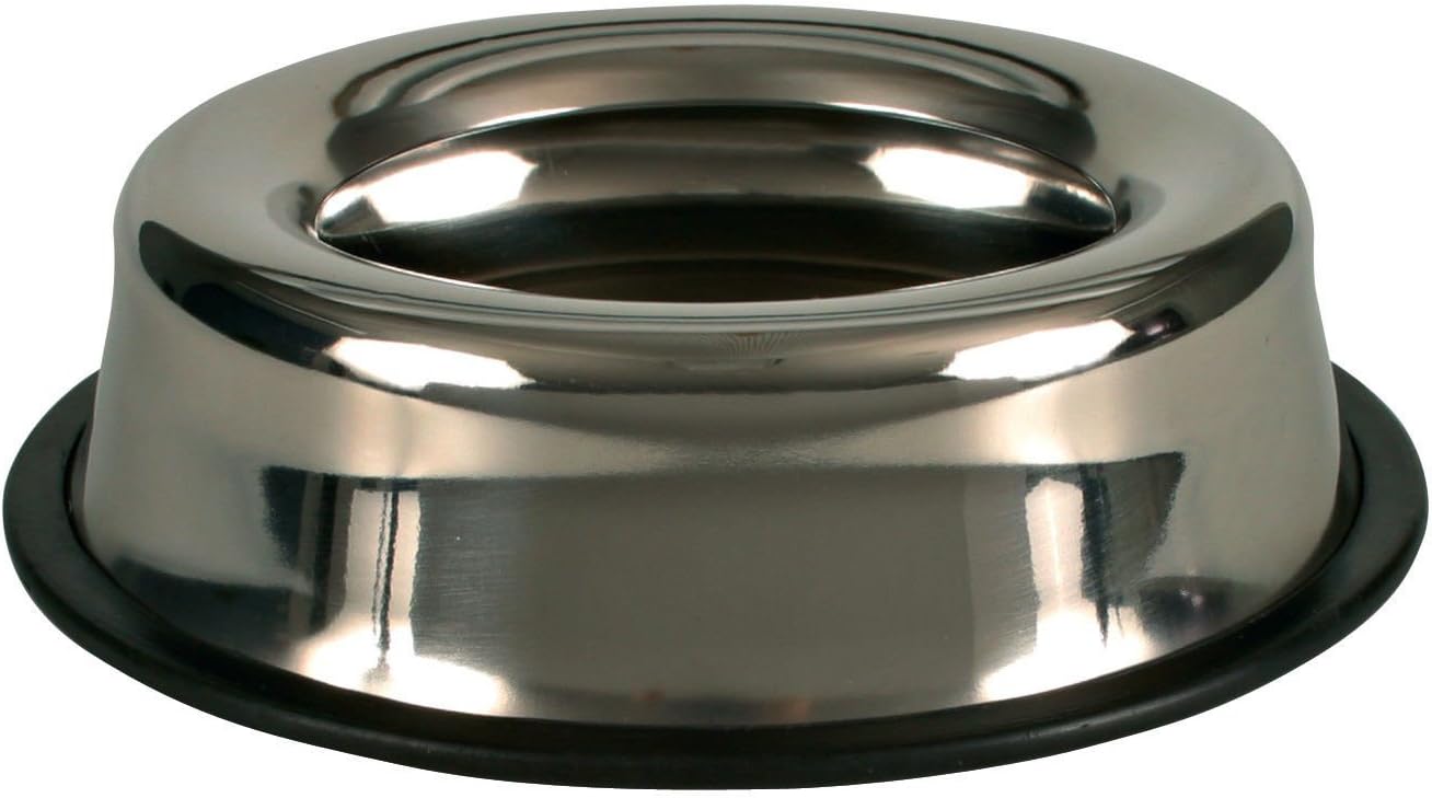 Stainless Steel Swobby Dog Bowl suitable for car tours Rim prevents spills 2499