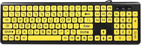 Amazon Co Jp Benkeg キーボード Usb有線キーボードラージキャラクターキーボードホームオフィスミュートキーボードデスクトップコンピューターラップトップ用 Diy 工具 ガーデン