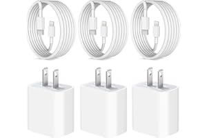 iPhone Charger Fast Charging【Apple MFi Certified】 3Pack 20w USB C Charger Block with 6FT USB C to Lightning Cables Compatible