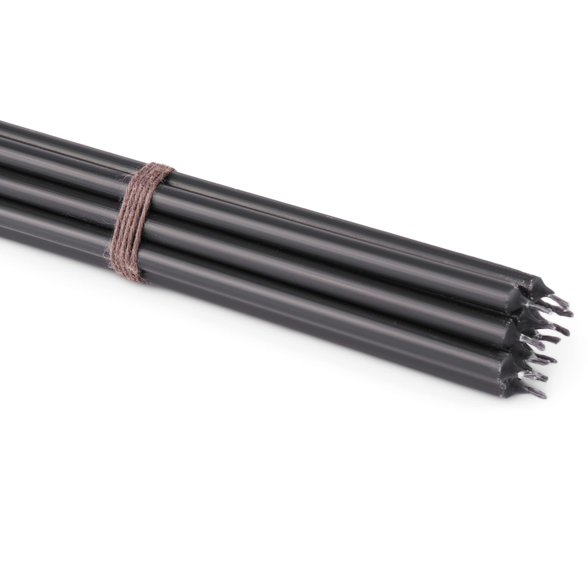 NKlaus - 10x Black dripless Stick Candles L 29cm Ritual Candle Premium Paraffin Wax 36129