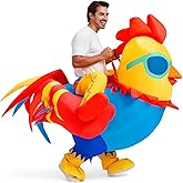 Thuodo Inflatable Chicken Costume for Adult Rooster Blow Up Costume Funny Halloween Cosplay for Men Women