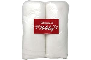 Celebrate A Holiday Christmas Snow Roll - 3 Foot X 8 Foot Artificial Blanket for Decorations - Fake Snow for Villages (2 Pack)