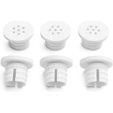 Recycled Brand 6 Pack RV Refrigerator Drain Hose Cap 1/2 Inch White | Durable ABS plastic plug designed to prevent insects and debris from entering camper fridge drain lines.