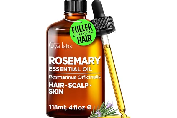 100% Pure Rosemary Essential Oil - 4 Fl Oz - Rosemary Oil for Hair and Skin | For Scalp, Diffuser Ready, Aromatherapy & DIY Candle Making Scent, Undiluted, with Dropper, Non-GMO