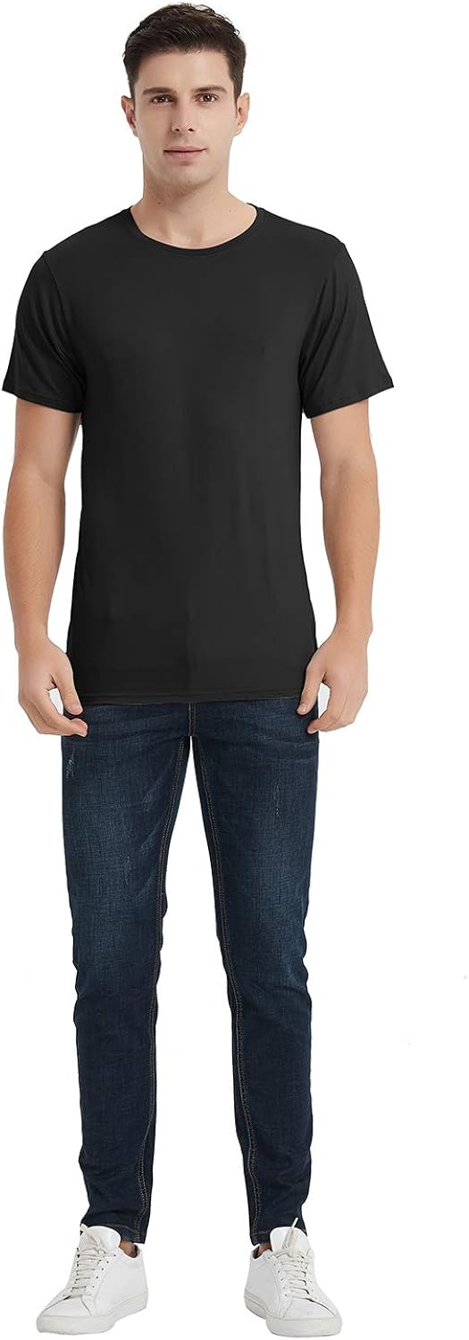U2SKIIN 2 Pack Mens Plain t Shirts, Crew-Neck Short Sleeve T-Shirt for Men at  Men’s Clothing store