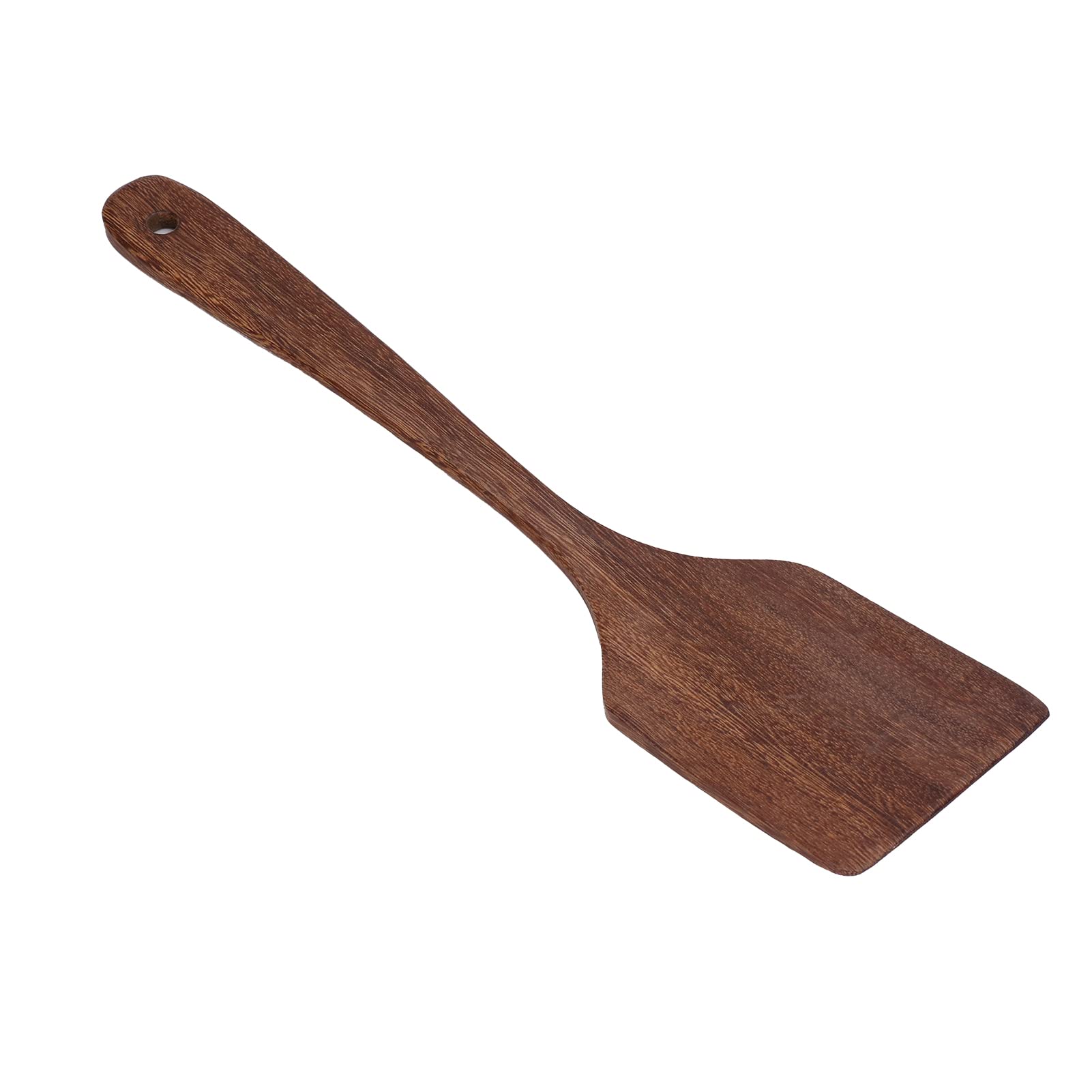 Cooking Spatula, Wooden Spoon Exquisite Workmanship Easy to Maintain with Hanging Hole for Kitchen Cooking for Gift(30.5CM Long Flat Shovel)