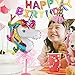Unicorn Party Supplies Favors Headband Included,Rainbow Party Decorations for Kids,1 Glitter Unicorn Headband for Birthday Girl,1 Rainbow Happy Birthday Banner,24 Foil & Latex Balloons with Air Pump