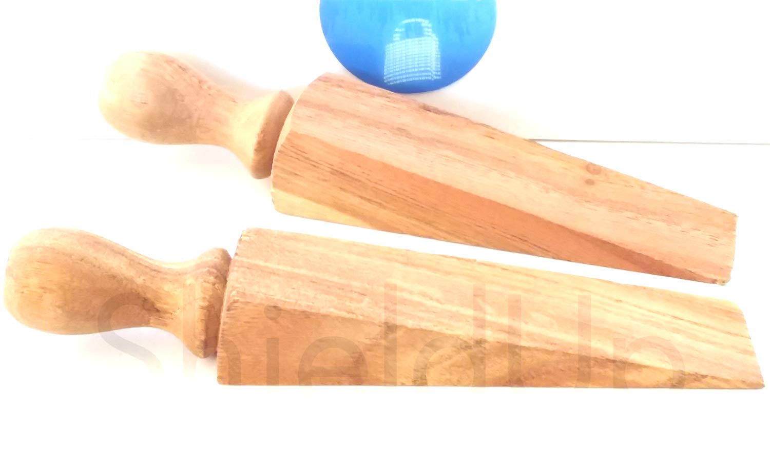 ShieldUp 2 x Wooden Door Stops | Elegant Wood Wedges
