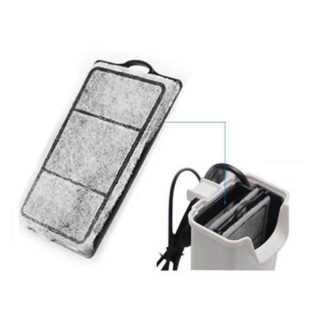 Aquarium Internal Filter 240L/H Reptiles Turtle Tank Filter Waterfall Filter Low Water Level Water Cycle Clean Pump Filtration for Small Fish Tank Amphibian Cichlids Frog Crab (4pcs Filter Cartridges)