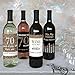 Adult 70th Birthday - Gold - Birthday Party Gift for Women and Men - Wine Bottle Label Stickers - Set of 4