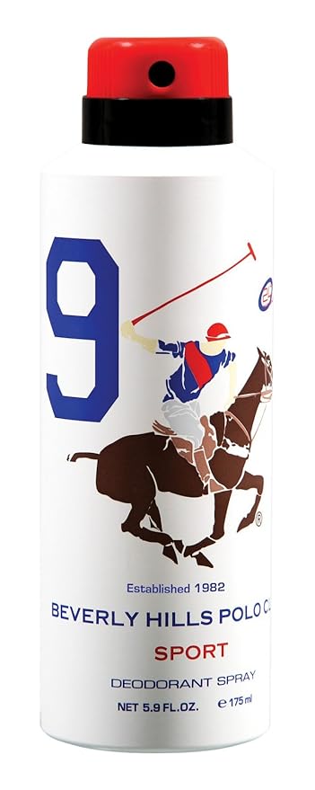 Beverly Hills Polo Club No.9 Deodorant for Men, 175ml