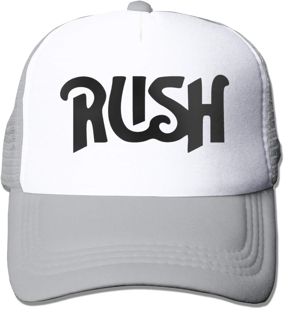 Custom Unisex Cool Rush Logos Adjustable Baseball Cap Hat, Black Trucker Hat