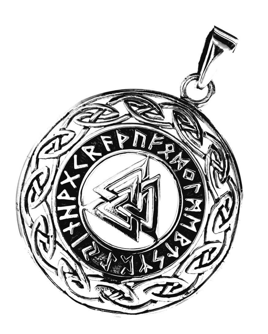 Kiss of Leather Wotan Knot Pendant 925 Sterling Silver No. 216