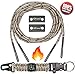 A2S Hiker Survival Kit: Paracord Fire Starter Laces - Can Save Your Life - Compass, Key Chain, Emergency Whistle, Carabiner - Hiking Survival Gear in a Gift box