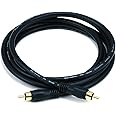 Monoprice Audio/Video Coaxial Cable - RCA Male to Male, RG-59U, 75ohm, 6 Feet, Black