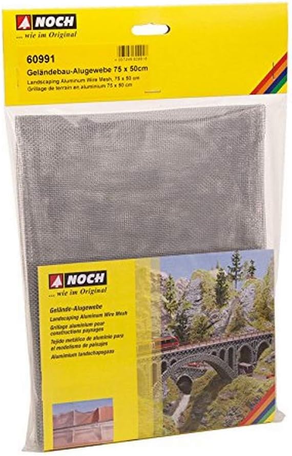 Noch Landscaping Aluminum Wire Mesh 50 x 75 cm, folded in bag, Coloured, Large