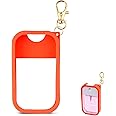 TERPINK Silicone Case Compatible with Touchland Hand Sanitizer Spray, Protective Case with Keychain for Power Mist and Glow Mist 1 fl oz, Hand Sanitizer Spray Accessory (Orange, 1 Pack)