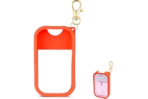 TERPINK Silicone Case Compatible with Touchland Hand Sanitizer Spray, Protective Case with Keychain for Power Mist and Glow Mist 1 fl oz, Hand Sanitizer Spray Accessory (Orange, 1 Pack)