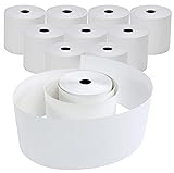 Pokanic 3" x 150' 1 Ply Bond White Paper Rolls