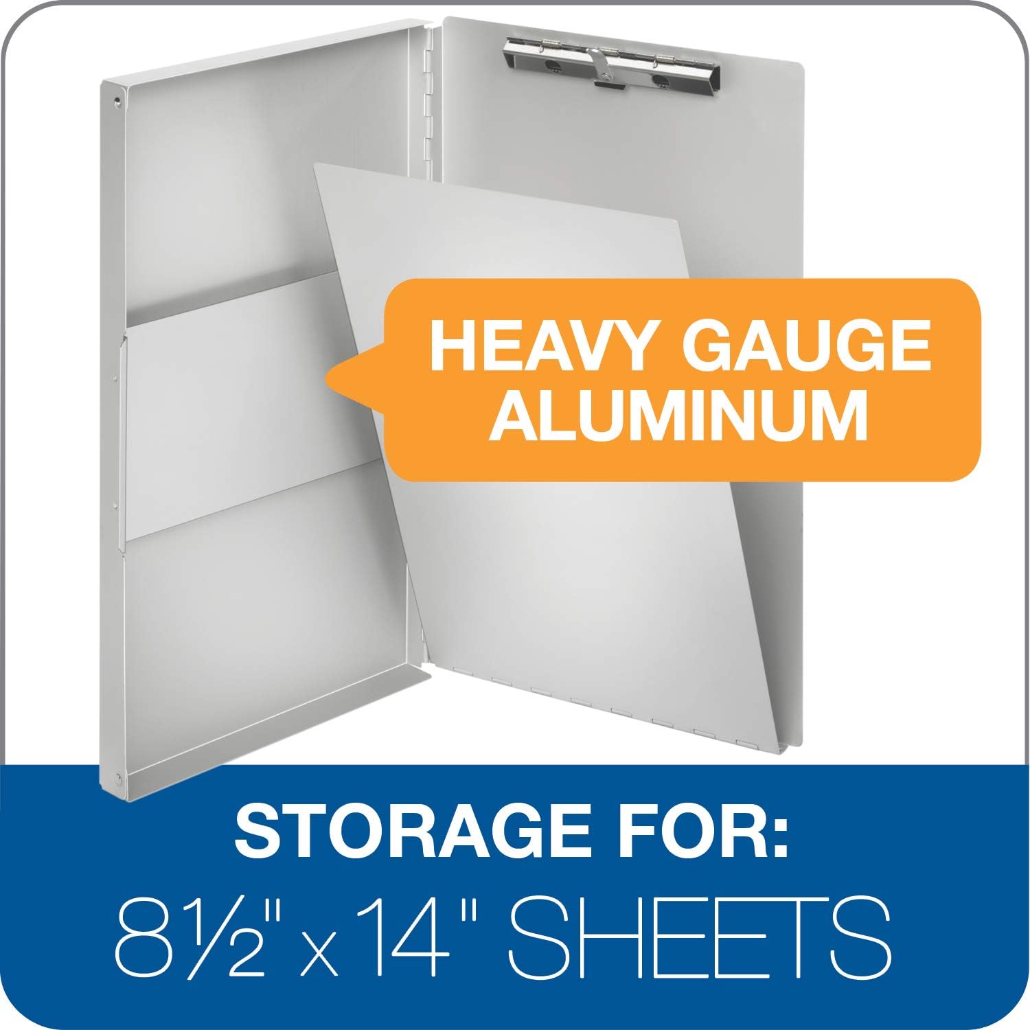 Adams Forms Holder, Left Hinge, 8.5 x 14 Inches, Aluminum (AFH23) : Forms Holder Clipboard : Office Products