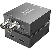 Qonakism BiDirect HDMI/SDI Converter,3G Micro SDI/HDMI BiDirectional Converter Built in ESD Protection Circuit,Adaptive Input Resolution and Stereo Audio De-embedder for Camera Monitor Projector 1080P