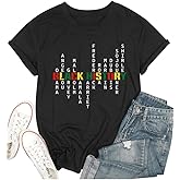 Women Black History Shirts Melanin Shirts for Black Women American African Black Pride Graphic Tee Tops
