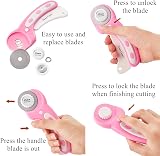Headley Tools 45mm Rotary Cutter with 5 Extra Blades Pink Ergonomic Safe Lock view 2