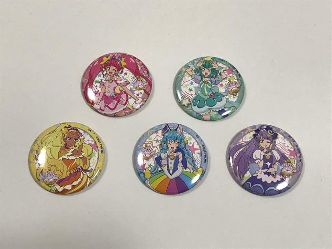 Amazon プリキュア 缶バッジ キュアスター ミルキー ソレイユ セレーネ コスモ ５個セット アニメイトカフェ キッチンカー コラボ アニメ 萌えグッズ 通販