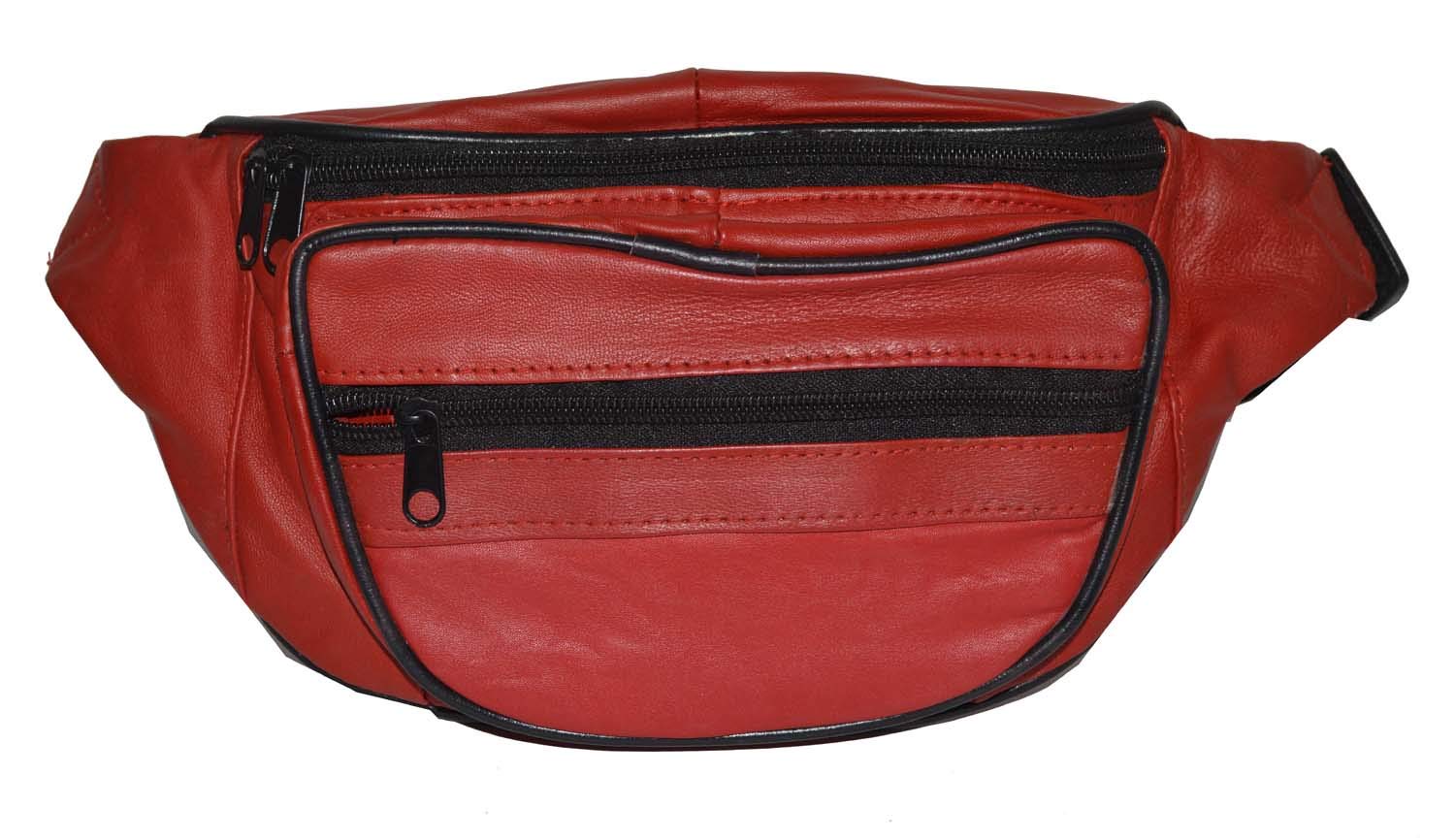red designer fanny pack