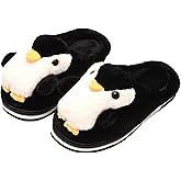 LANFIRE Penguin slippers Womens Animal Slippers Novelty Cozy Fuzzy Slippers Soft Plush Winter Warm House Shoes