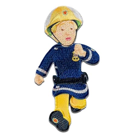 Aufnäher/Bügelbild - Feuerwehrmann Sam Penny - blau - 7,2x3,6cm - © Prism Art & Design Limited Patch Aufbügler Applikationen 