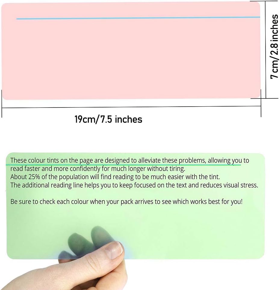 12 PCS Dyslexia Overlay Ruler, Visual Aids Original Plain Window ...