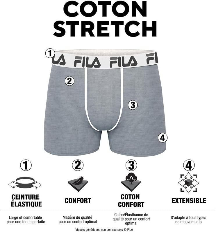 Cuecas Boxer de Algodão para Masculino, Pack de 3, Azul NV (XL)