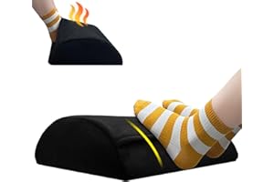 AAAini Foot Rest for Under Desk at Work, Foot Stool, Multifunctional Washable Under Desk Footrest for Office, Home, Car, Ergonomic Design for Back -Black - Single Layer