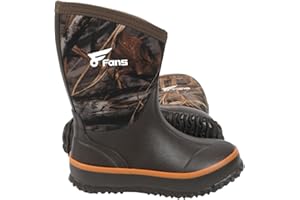 8 Fans Kids Neoprene Boots,Waterproof Neoprene Hunting & Fishing Camo Muck Mud Boots Next EVOS Camo