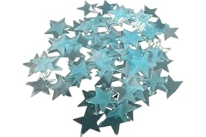 100Pieces Glowing 3D Star Decal Glow in Dark Bright Wall Sticker for Room Baby Bedroom Ceiling Decoration Glow in Dark Star S