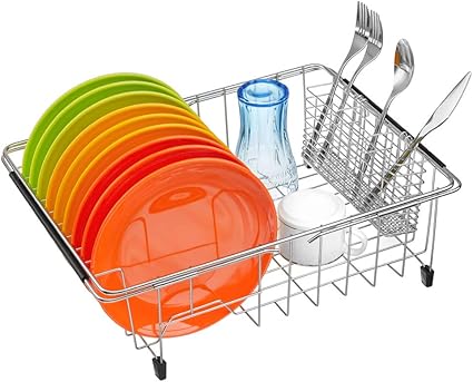 SANNO Geschirrtrockner und Utensilienständer, erweiterbar über