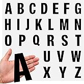 Iron-on Letters for Clothing - 6 Inch Heat Transfer Vinyl Fabric Iron on Letters for Clothing T-Shirts Jerseys Printing DIY Craft - Black 26Pcs