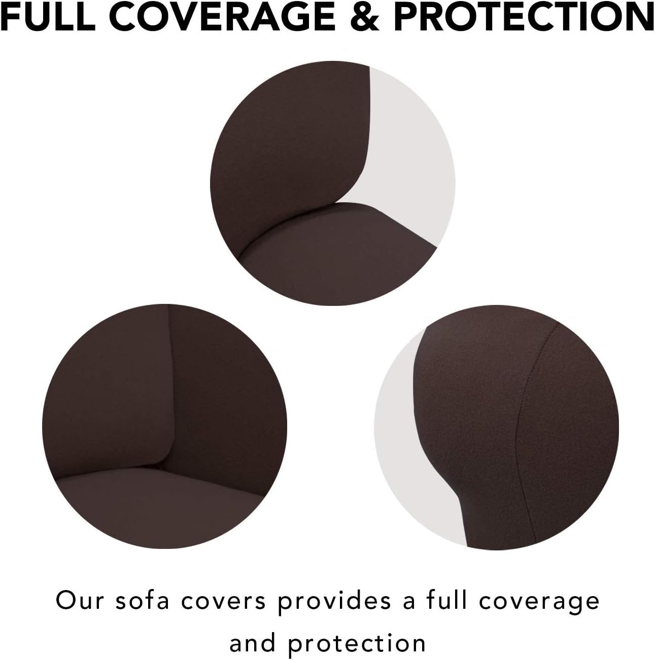PureFit Super Stretch Chair Sofa Slipcover – Spandex Non Slip Soft Couch Sofa Cover, Washable Furniture Protector with Non Skid Foam and Elastic Bottom for Kids, Pets （Loveseat， Chocolate）: Furniture & Decor