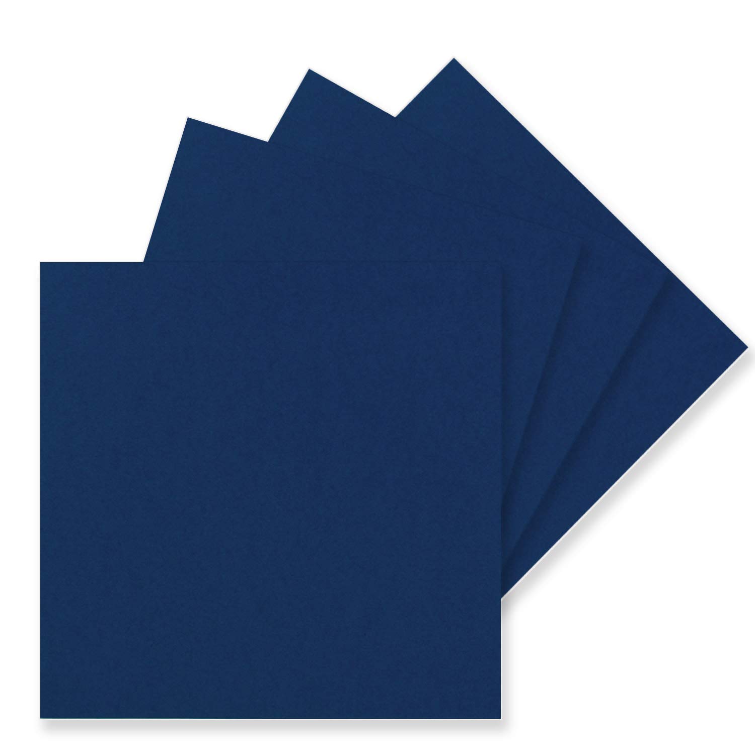 FarbenFroh by GUSTAV NEUSER 50 single cards square 15 x 15 cm in night blue (blue) 240 g/m² blank craft cards, postcards, craft cardboard in clay paper quality — image 1