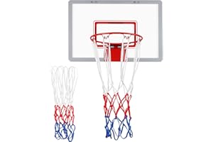 EVERMARKET 2 Pack 8 Loop Mini Basketball Net Replacement,Heavy-Duty Nylon Little Tikes Small Basketball Net with Vibrant Color,All Weather Anti Whip for Indoor Door/Room Walls 8"-10.25" Hoop