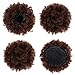 LEOSA High Puff Afro Ponytail Drawstring Short Afro Kinky Curly Pony Tail Clip in on Synthetic Curly Hair Bun Made of Fiber Puff Ponytail Wrap Updo Hair Extensions with Clips (Light Brown)