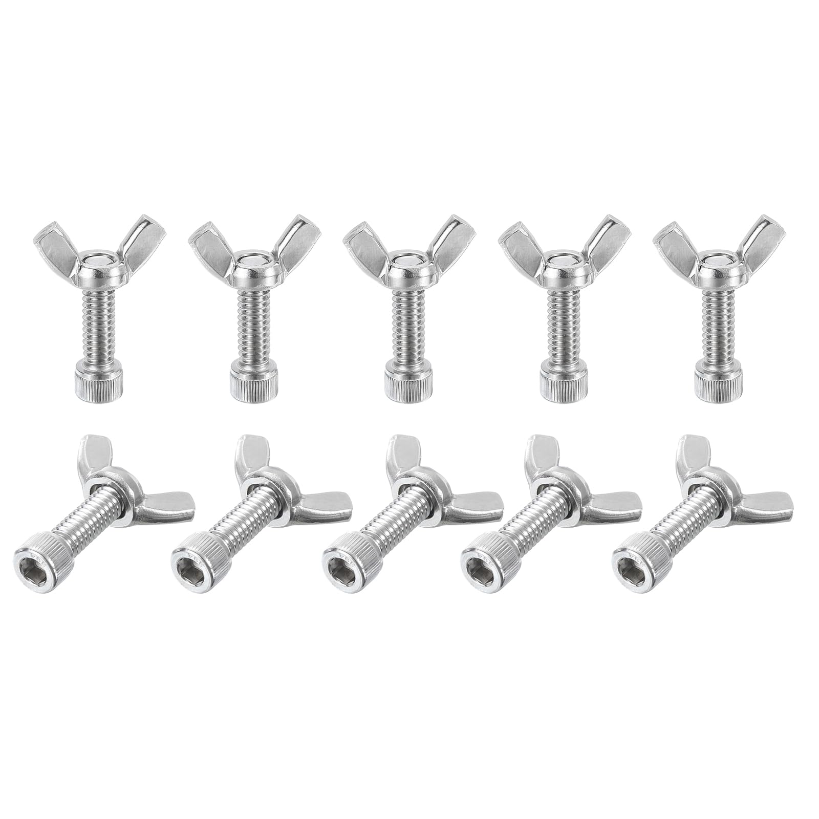 PATIKIL 7/8" Bat Pins, 10 Sets 304 Stainless Steel Pottery Pins Fits Any Standard Throwing Wheel Head Ceramic Bat, Pottery System Replacement Pins Tool for Pottery Construction Furniture