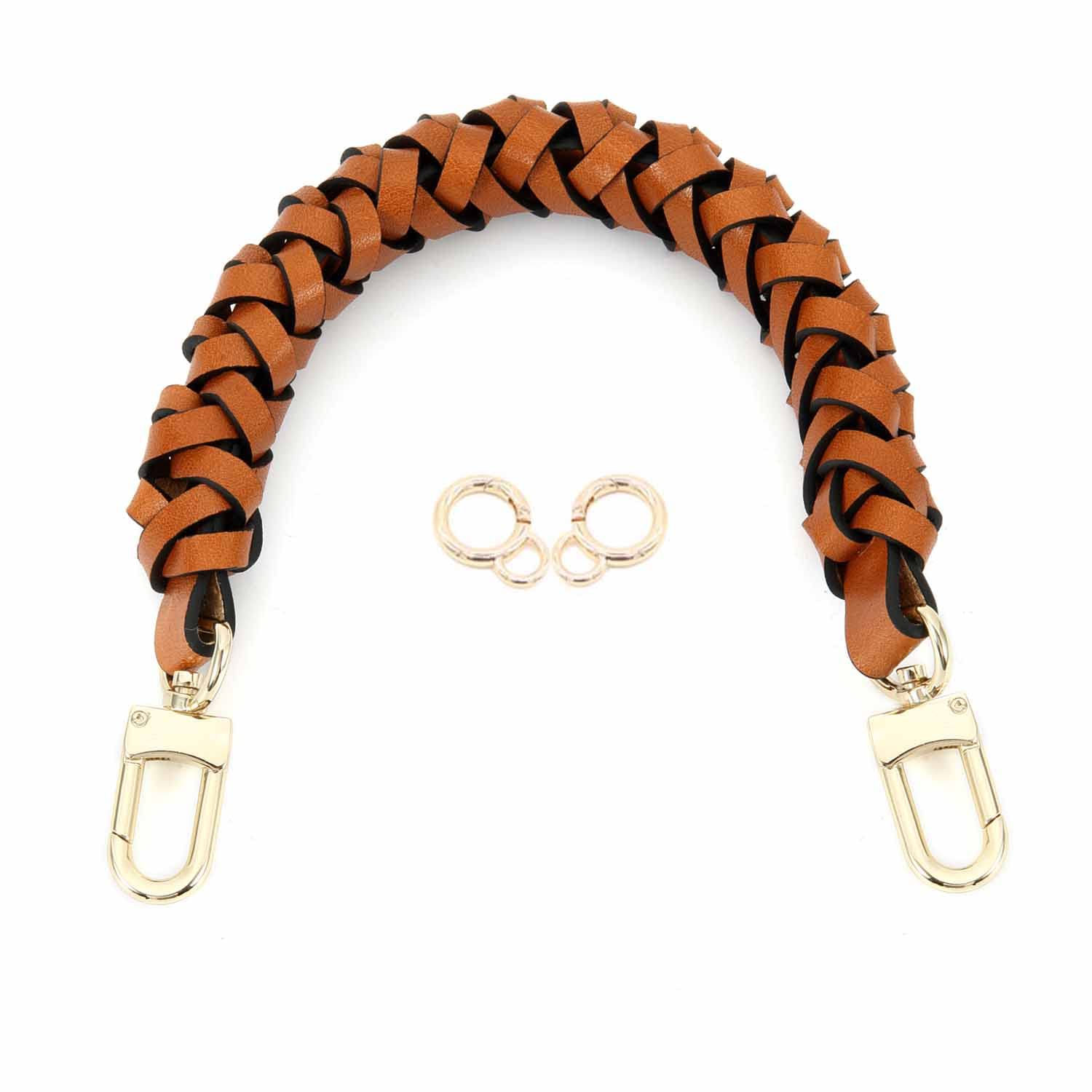 Senral Handbag Short Strap Replacement Top Braided Genuine Leather Handle Strap for Neonoe Bag Artsy,Beaubourg Hobo Noe Top Handle Strap Purse Making