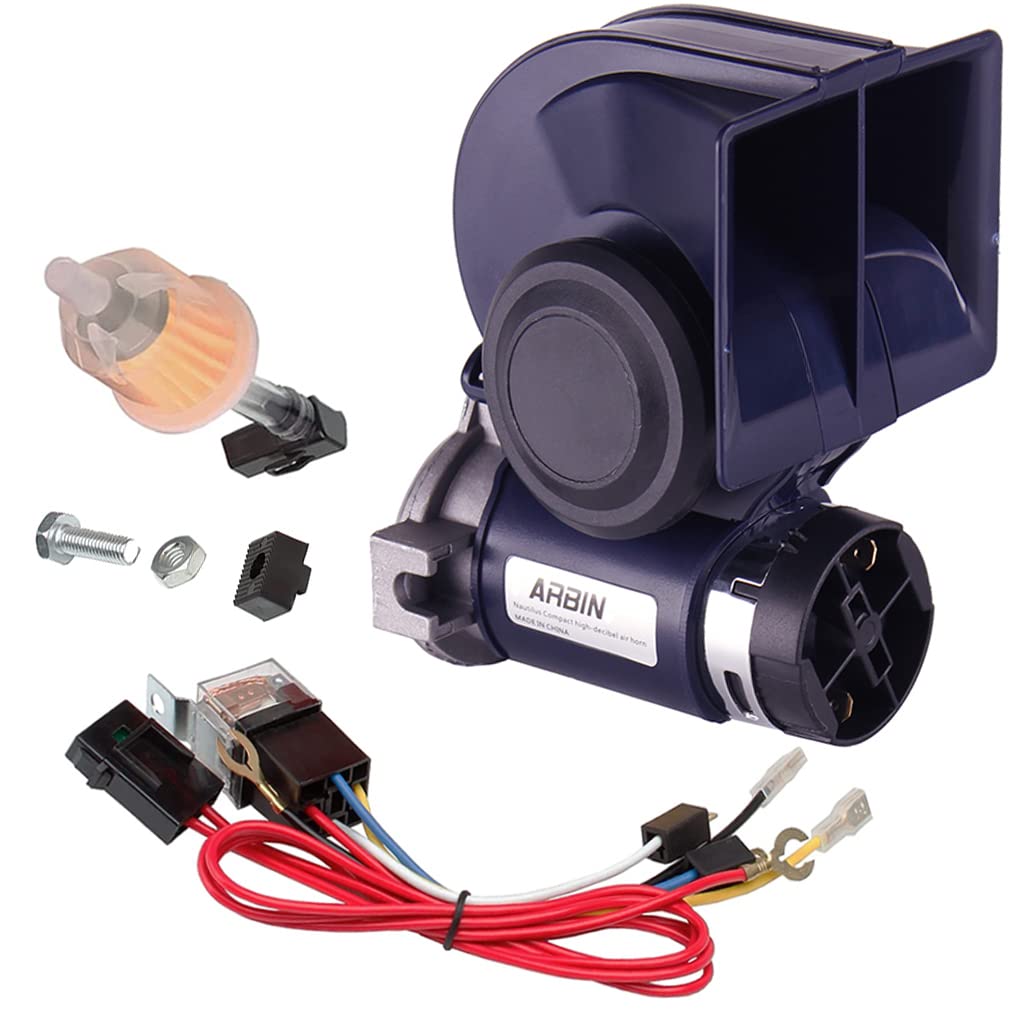 Train Horn for Truck, 12v 150db Loud Car Horns With Wiring Harness, Snail Air Horn With Compressor Electric for Motorcycle Train Car Pickup